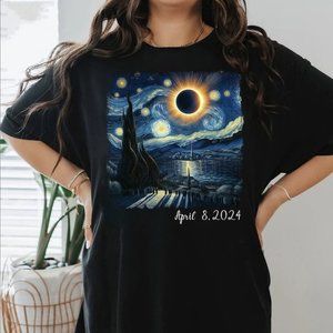 Van Gogh Total Solar Eclipse 2024 Shirt April 8Th 2024 Shirt Eclipse